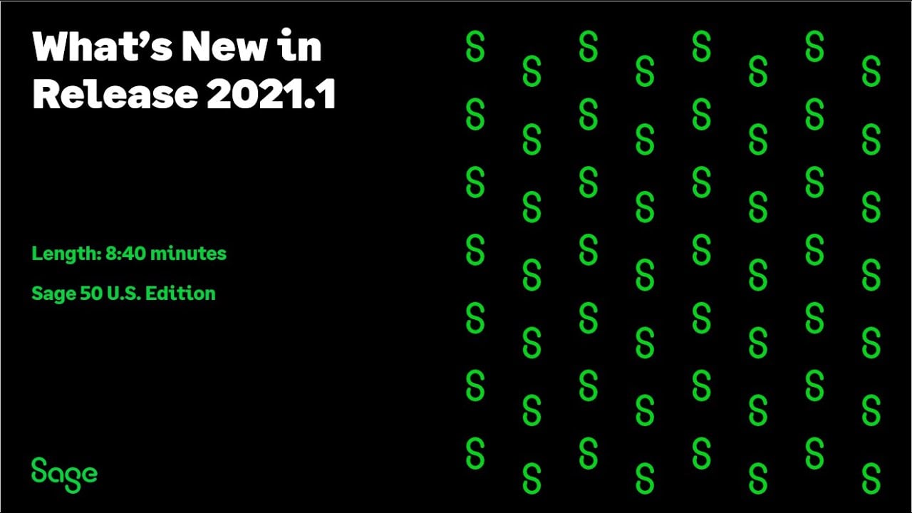 Sage 50 - U.S. Edition: What's New in Release 2021.1