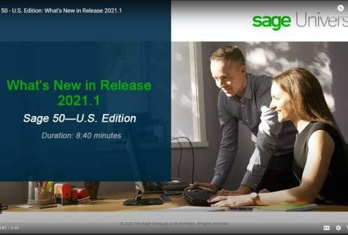 Watch the Sage 50 2020.1 YouTube video