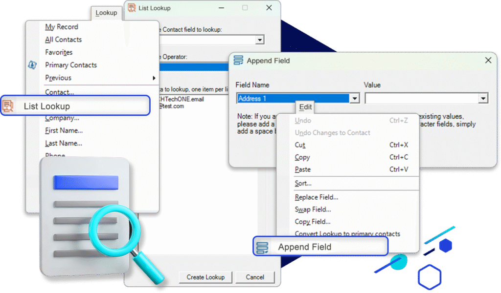 List lookup and append to field image