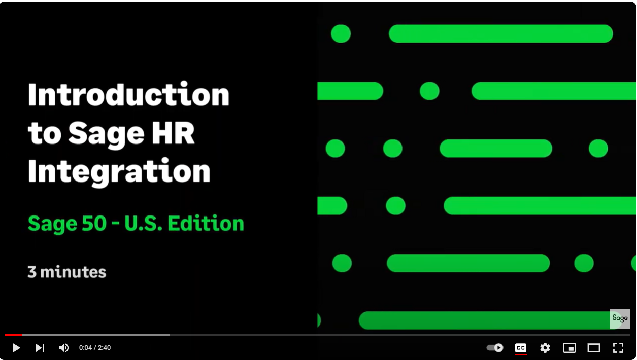 Sage 50 payroll HR video